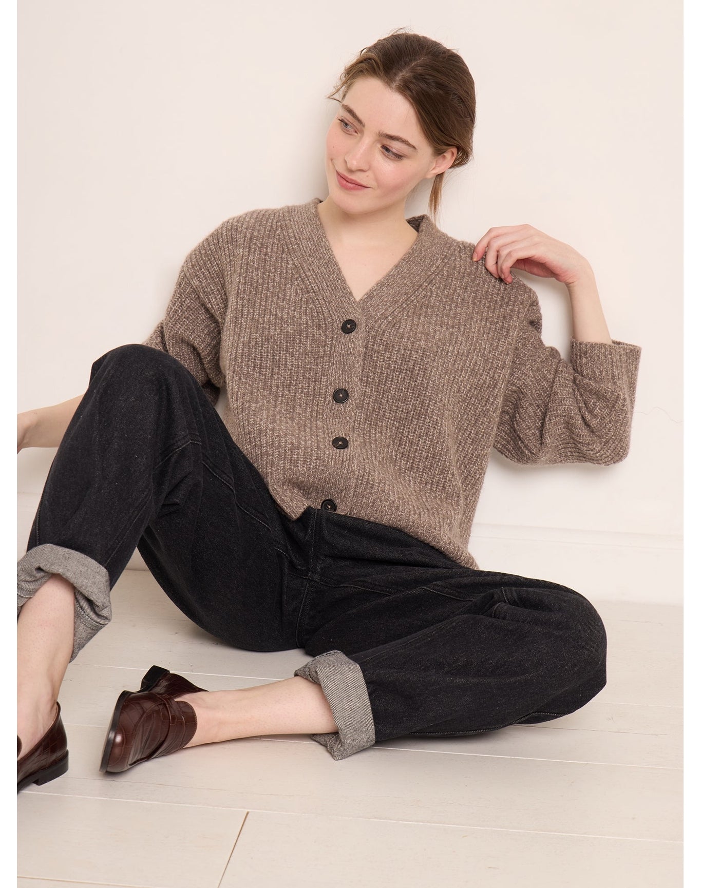 Women | Donegal Cardigan | Brown