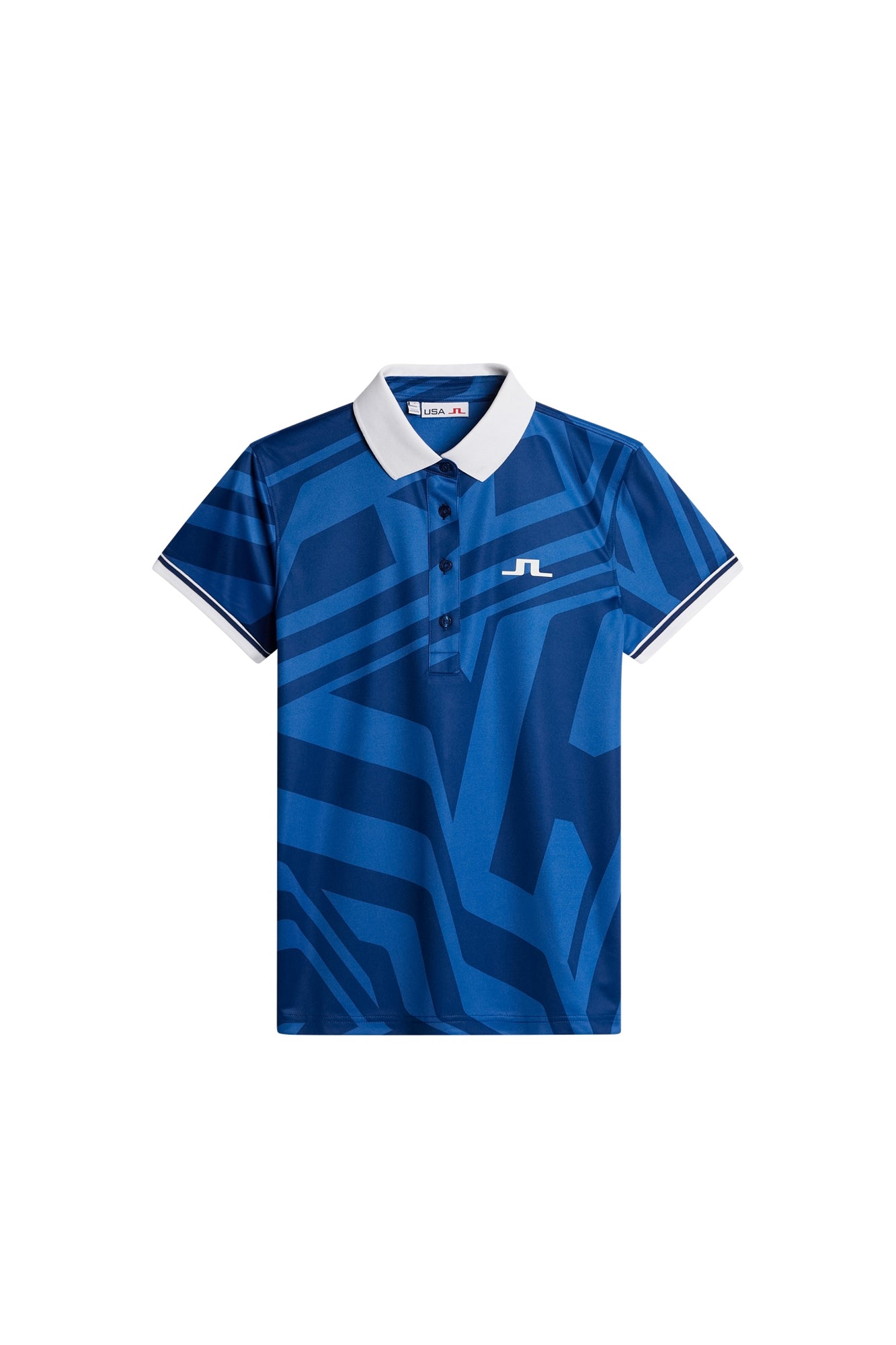 Women | Felicite Print Polo | Us Golf Blue