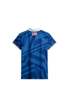 Women | Felicite Print Polo | Us Golf Blue