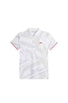 Women | Felicite Print Polo | Us Golf White