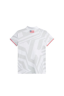 Women | Felicite Print Polo | Us Golf White