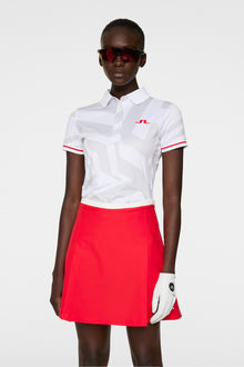 Women | Felicite Print Polo | Us Golf White