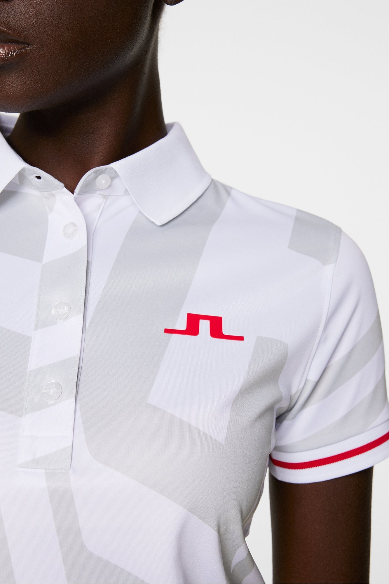 Women | Felicite Print Polo | Us Golf White
