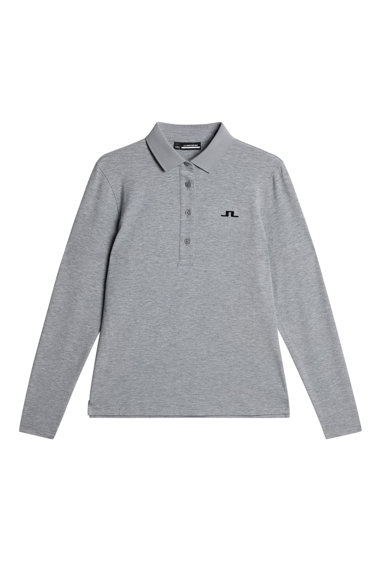 Women | Flor Long Sleeve Polo | Mediu | Medium Grey Melange