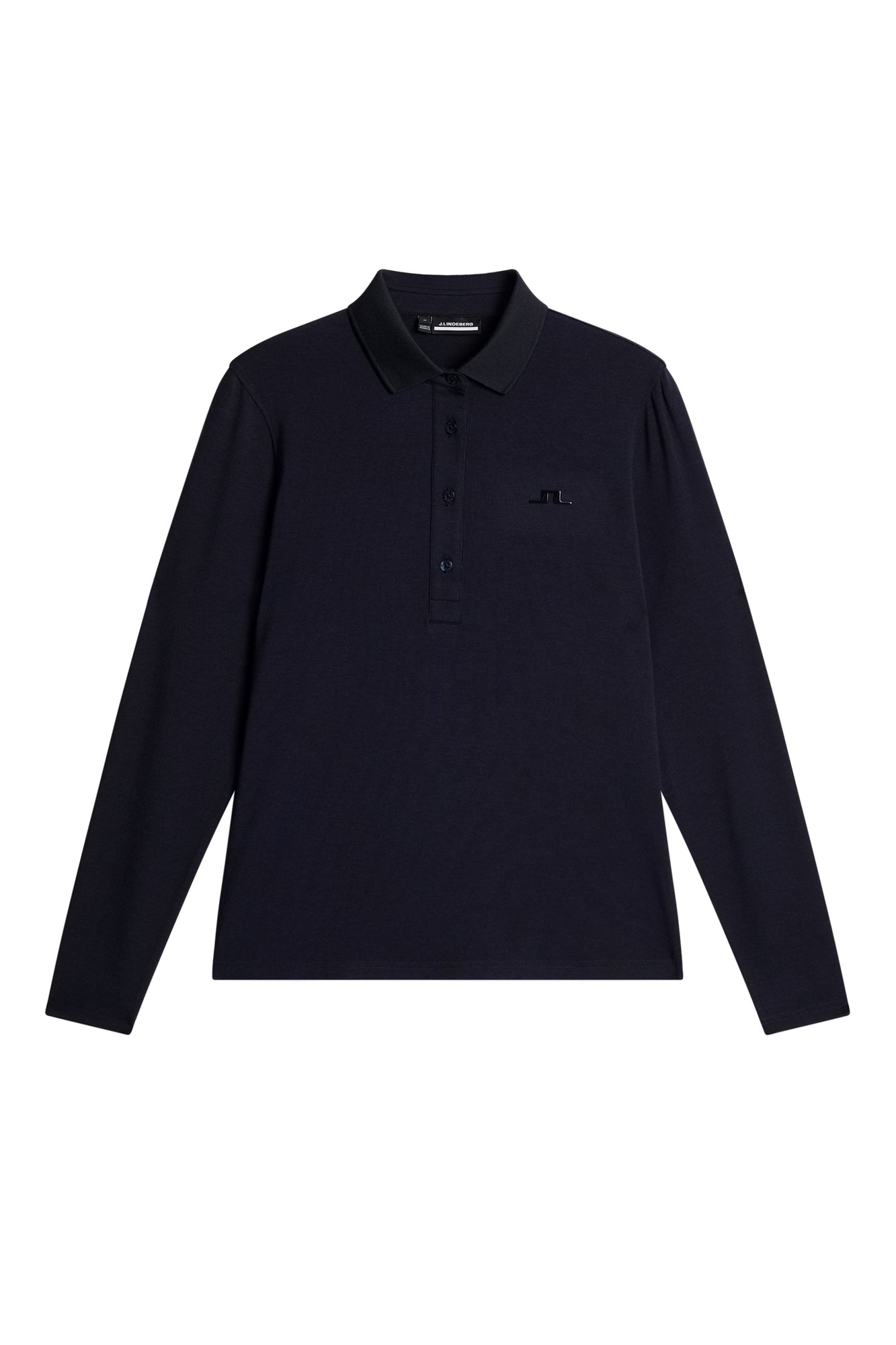 Women | Flor Long Sleeve Polo | Navy Melange