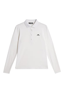Women | Flor Long Sleeve Polo | White