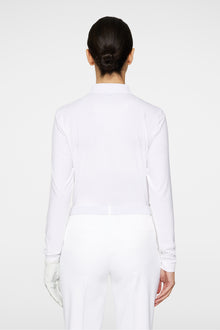 Women | Flor Long Sleeve Polo | White