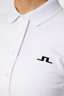 Women | Flor Long Sleeve Polo | White