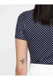 Women | Flor Soft Compression | Navy Polka Dot