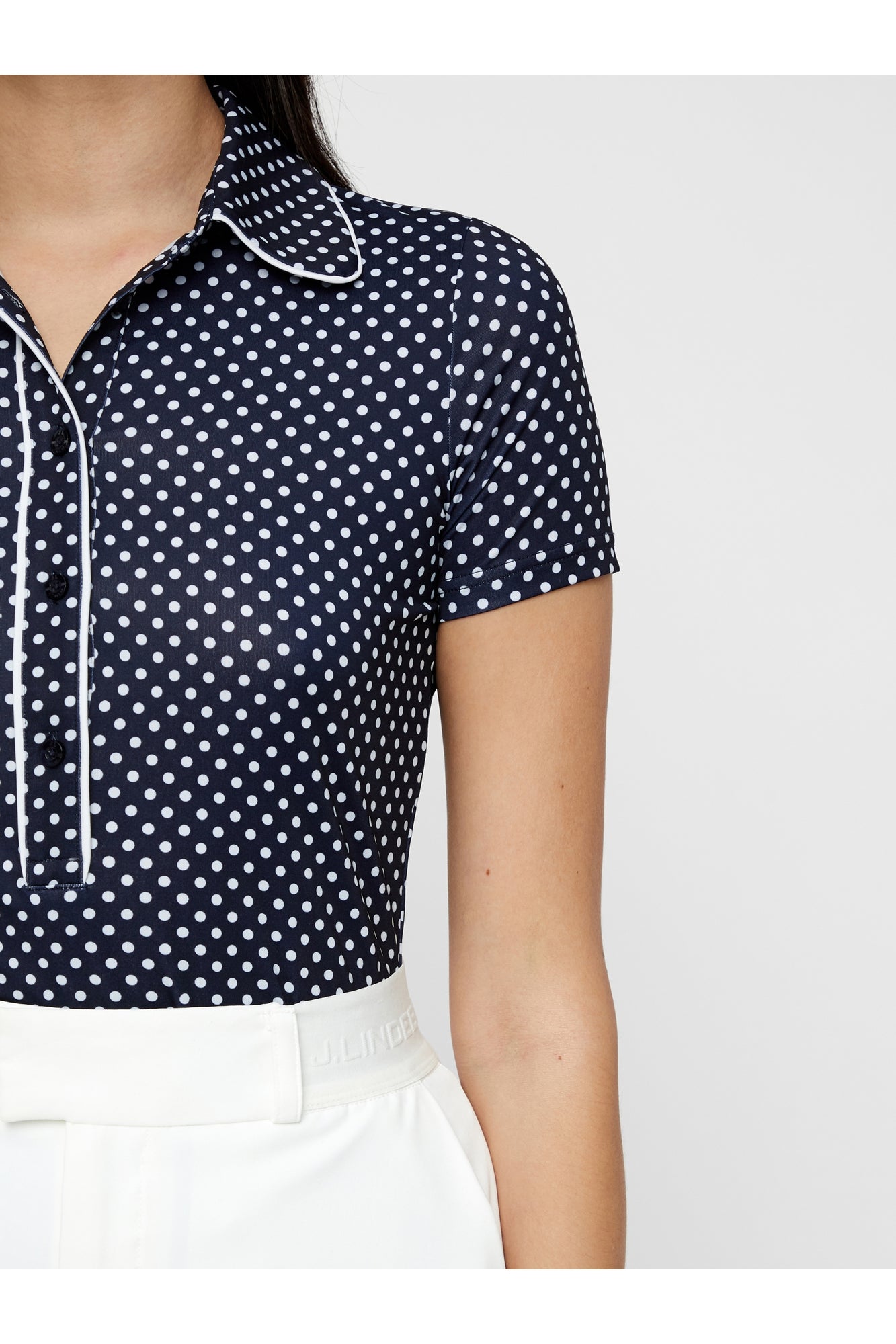 Women | Flor Soft Compression | Navy Polka Dot