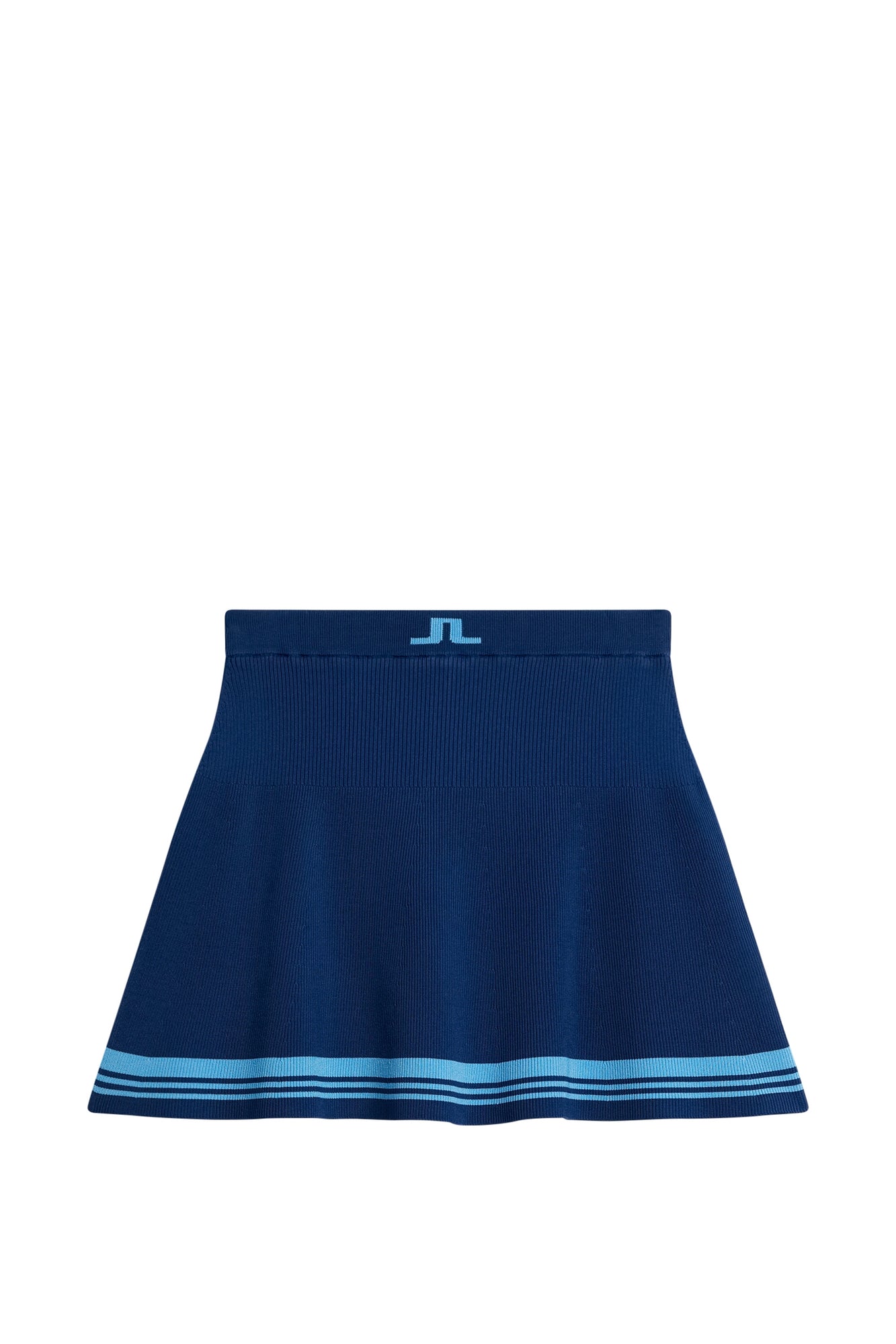 Women | Frida Stripe Knitted Skirt | Estate Blue