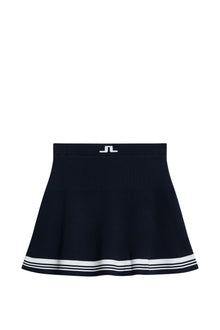 Women | Frida Stripe Knitted Skirt | JL Navy