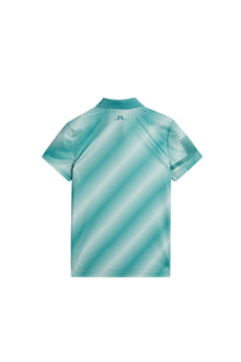 Women | Heidi Print Polo | Comb Teal M