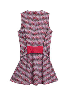 Women | Helena Print Dress | JL Micro Bridge Rose Red