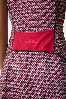 Women | Helena Print Dress | JL Micro Bridge Rose Red