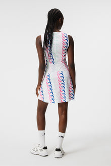 Women | Helena Print Dress | Pink Painted Bridge