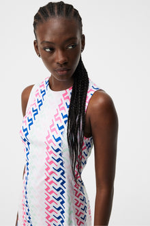 Women | Helena Print Dress | Pink Painted Bridge