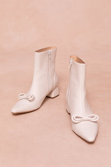 Women | Ivy Bow Ankle Boot | White