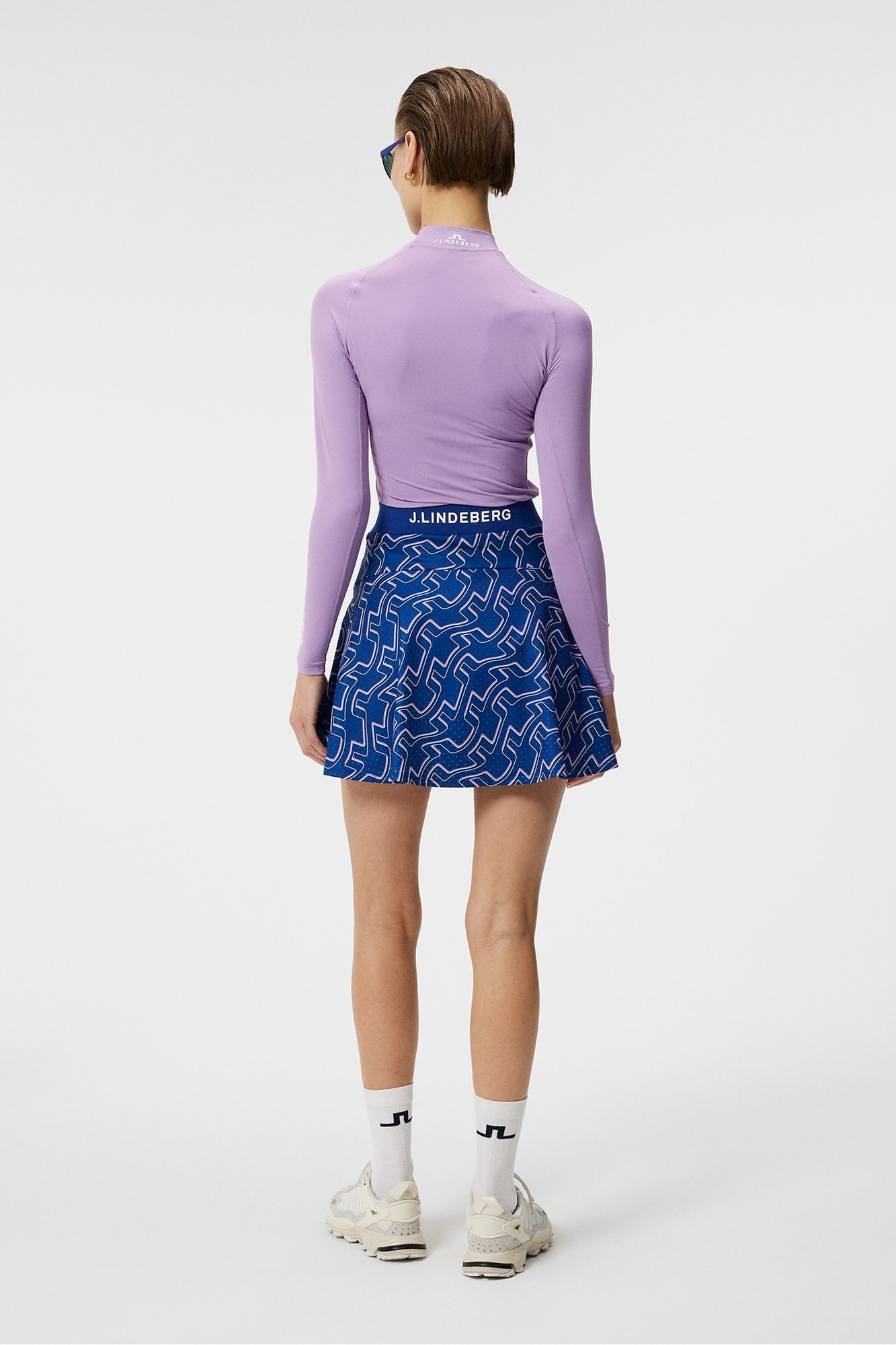 Women | Jane Print Skirt | Outline Bridge Wave Blue