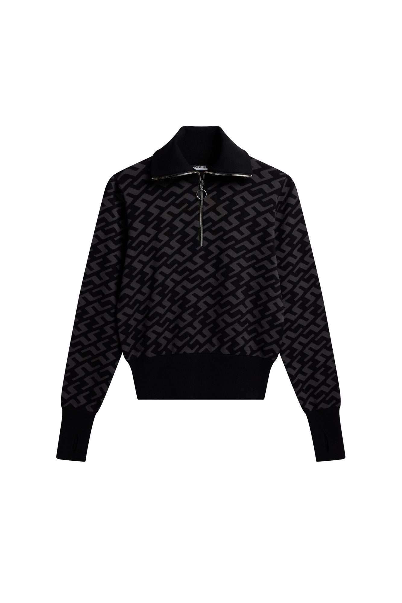 Women | Kerla Knitted Zip Sweater | Bias Bridge Black