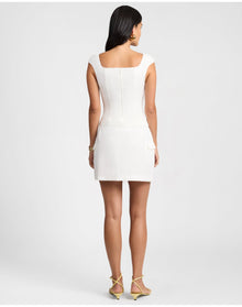 Women | Linen Peplum Top | White