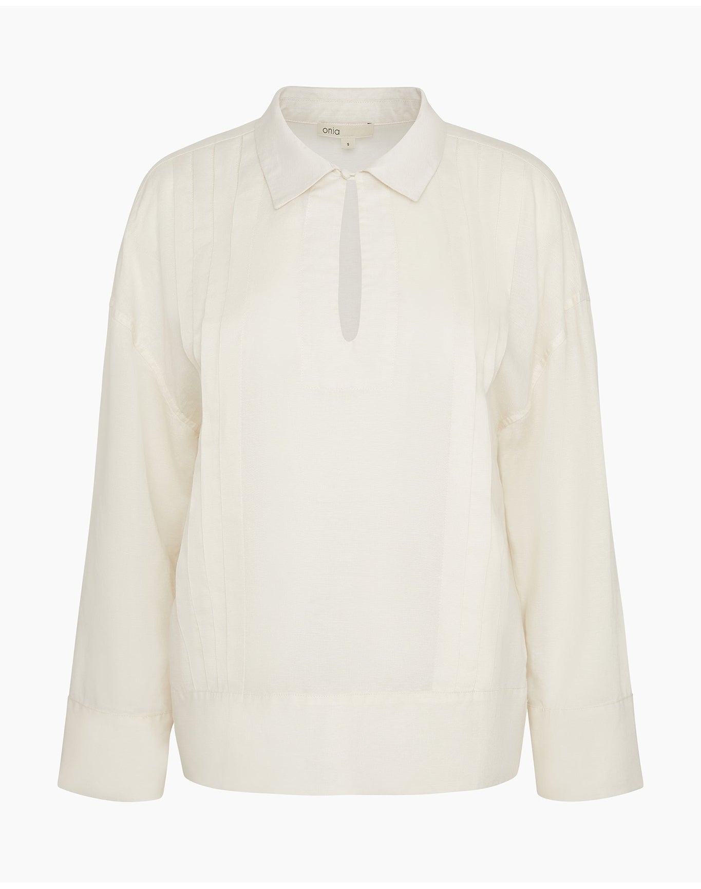 Women | Linen Pintuck Popover Shirt | Natural