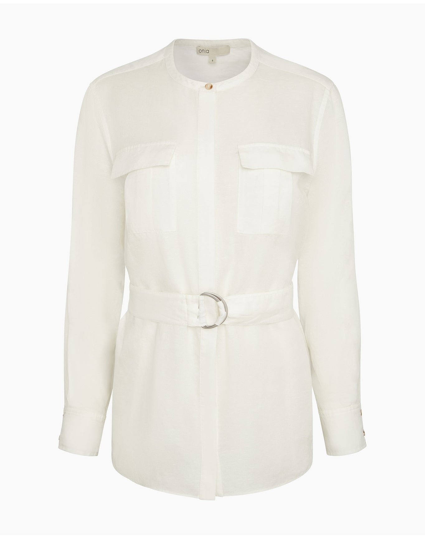 Women | Linen Utility Shirt | White