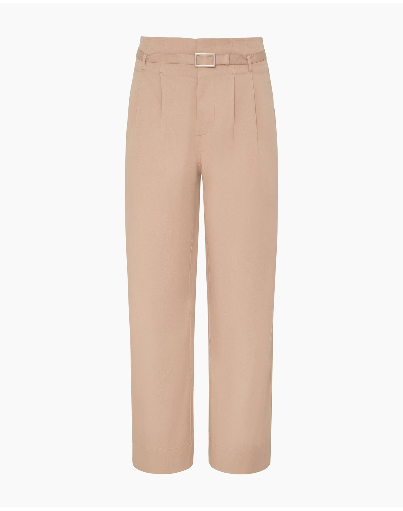 Women | Lyocell Paperbag Trouser | Warm Taupe