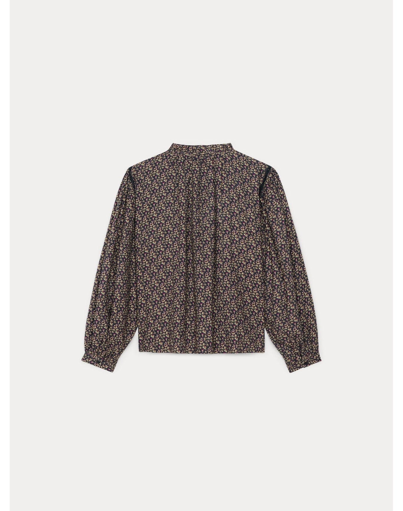 Women | Madison Shirt Petrole Flowers | Brown