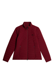 Women | Marble Quilted Jacket | Cabernet