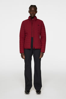 Women | Marble Quilted Jacket | Cabernet