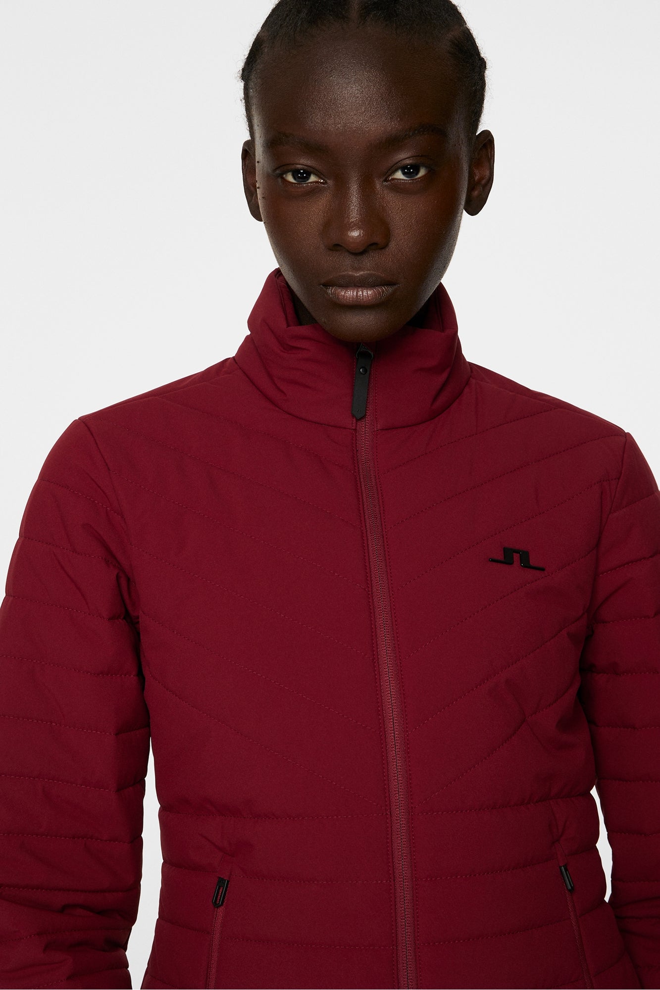 Women | Marble Quilted Jacket | Cabernet