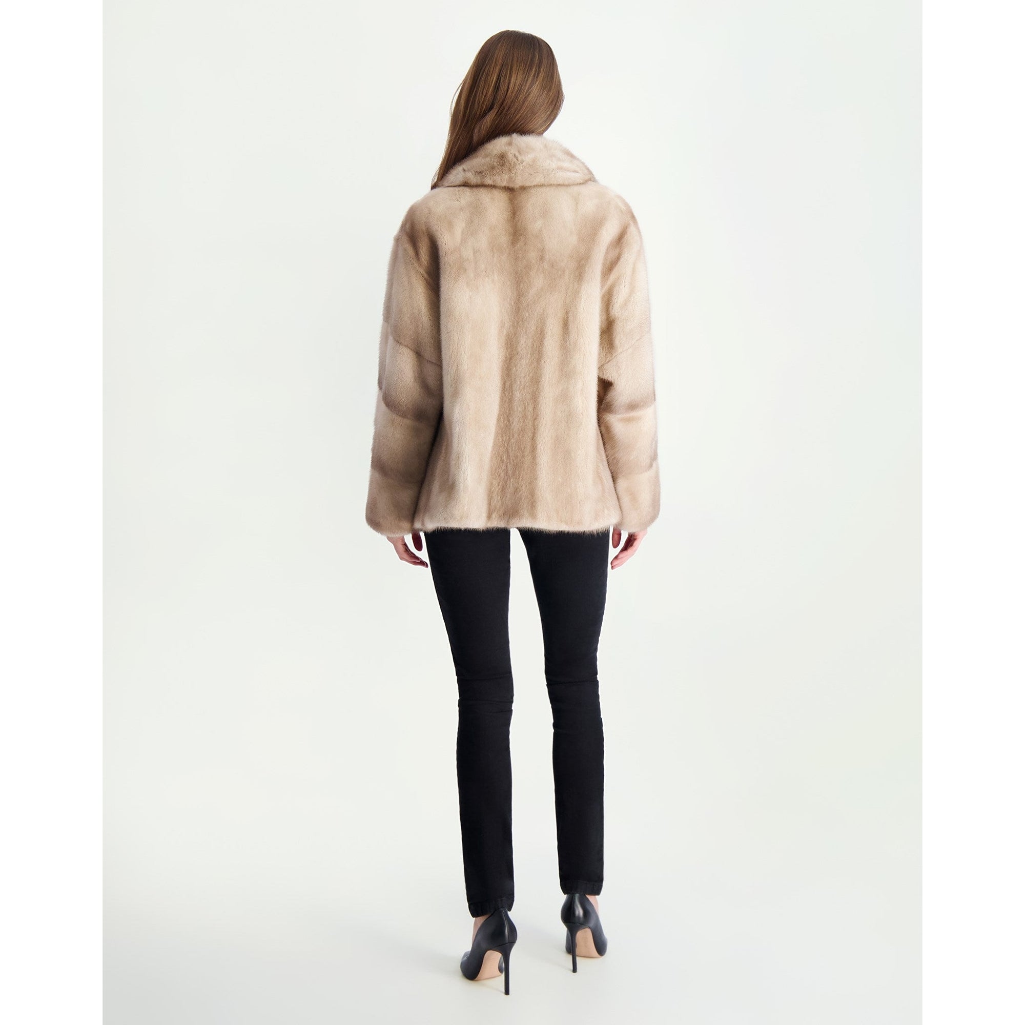 Women | Mink Jacket | Silver Blue/Mocha