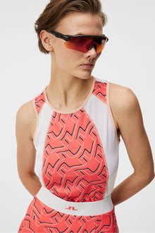 Women | Miriaprint Top | Outline Bridge Wave Coral