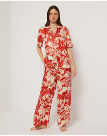 Women | Oversized Short Sleeve Button Up Shirt | Poinciana Cream