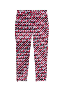 Women | Pia Print Pant | JL Micro Bridge Rose Red