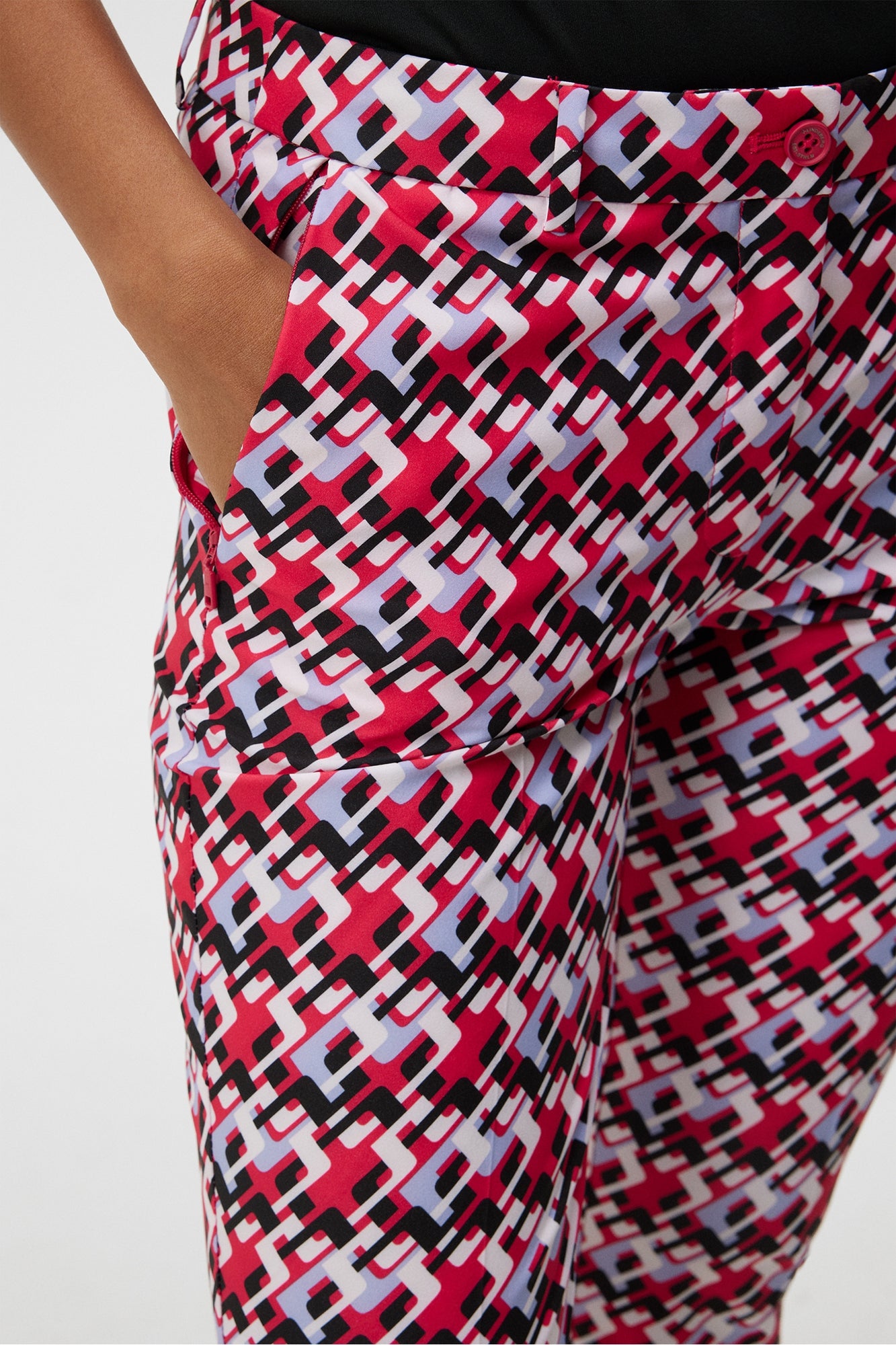 Women | Pia Print Pant | JL Micro Bridge Rose Red