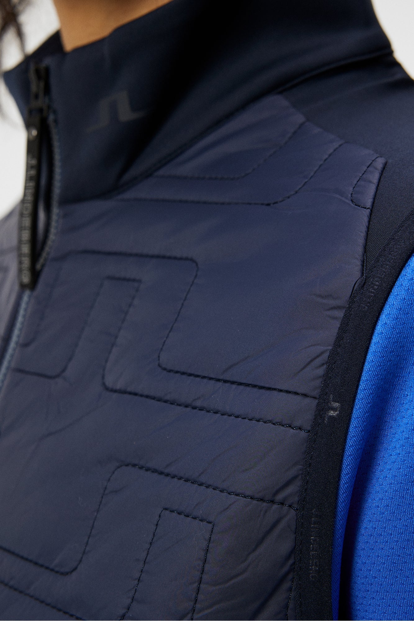 Women | Quilt Hybrid Vest | JL Navy