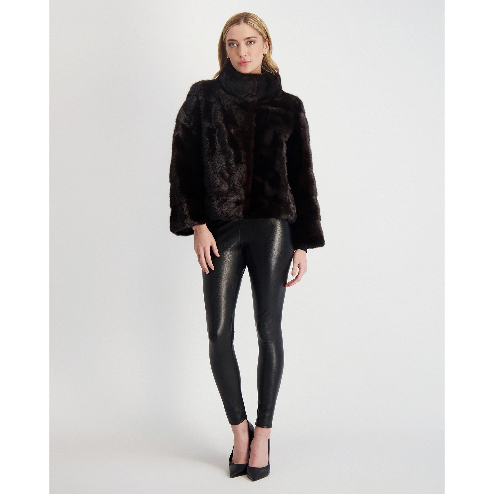 Women | Reversible Mink Jacket | Mahogany