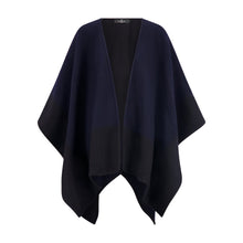 Women | Reversible Select Wool Cape | Black/Navy