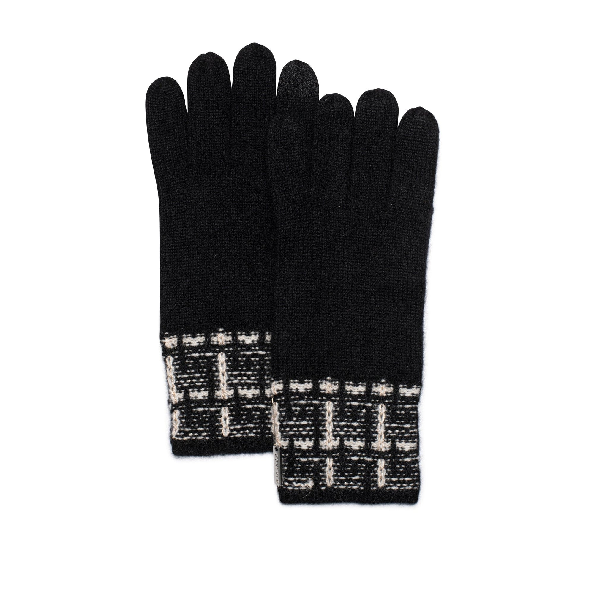 Women | Select Cashmere Gloves | Black/Black