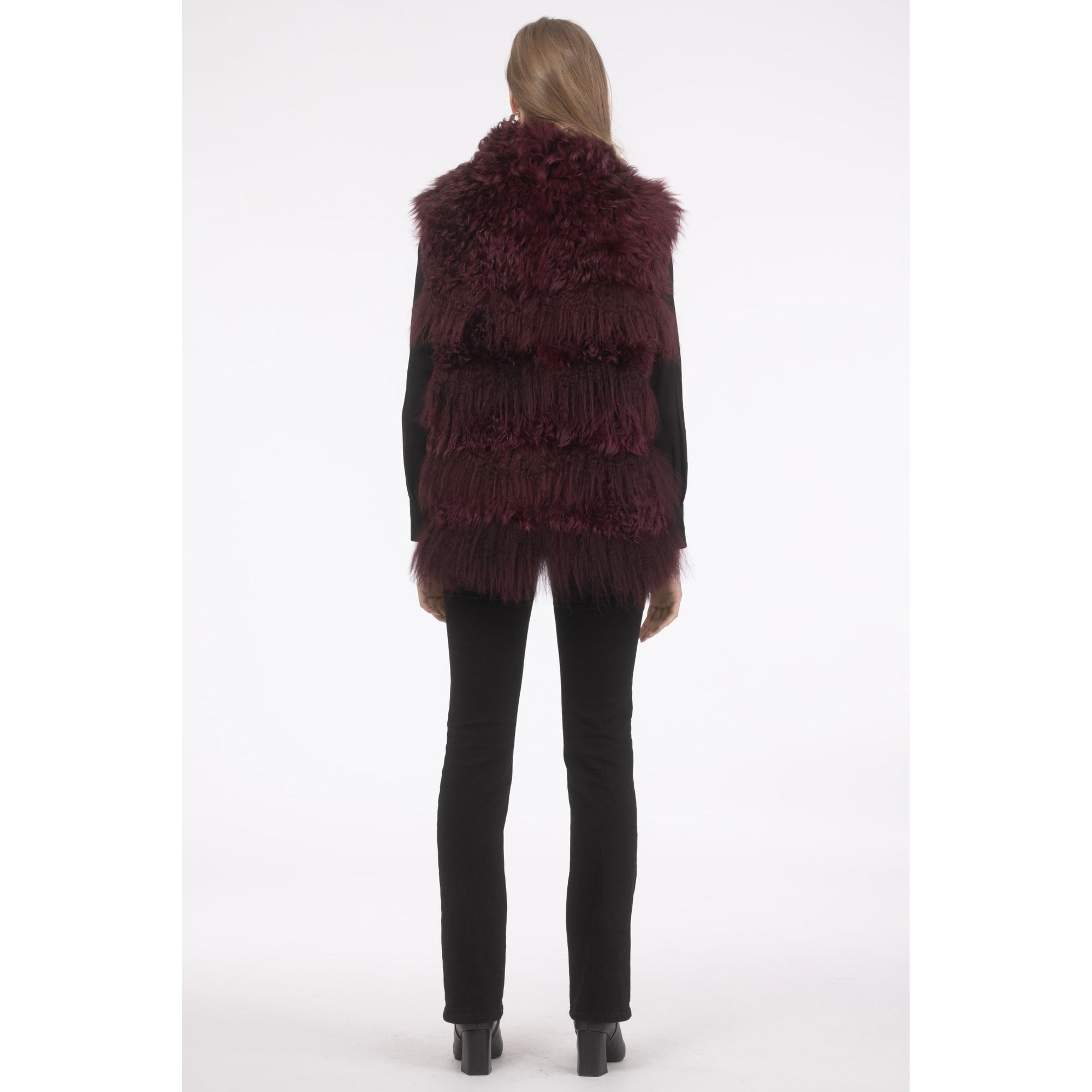 Women | Select Lamb Vest | Burgundy