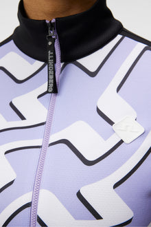 Women | Solar Print Full Zip Mid Layer | Bridge Wave Sweet Lavender