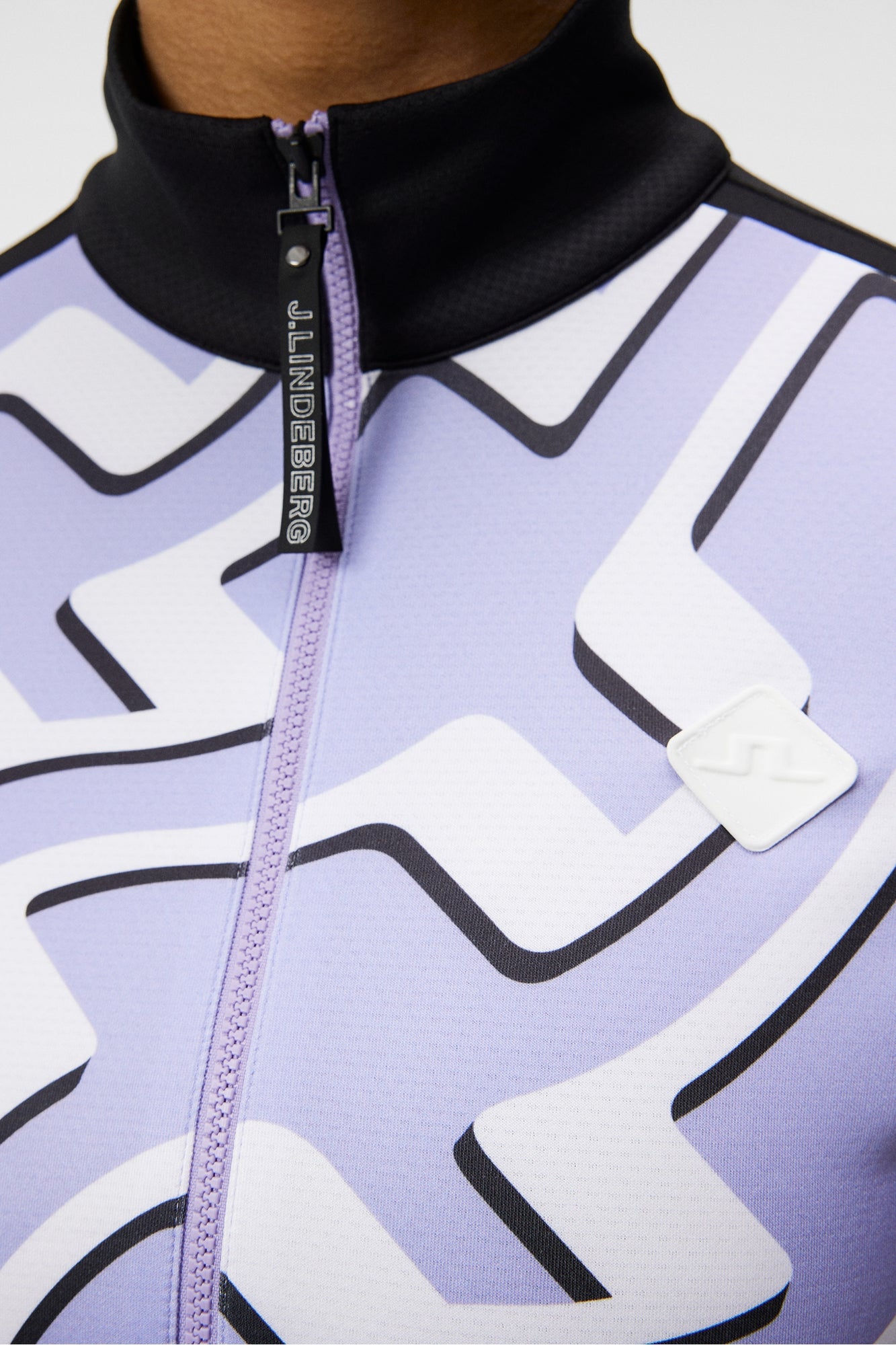 Women | Solar Print Full Zip Mid Layer | Bridge Wave Sweet Lavender