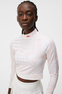 Women | Tea Long Sleeve Top | Dazzle Wave Rose