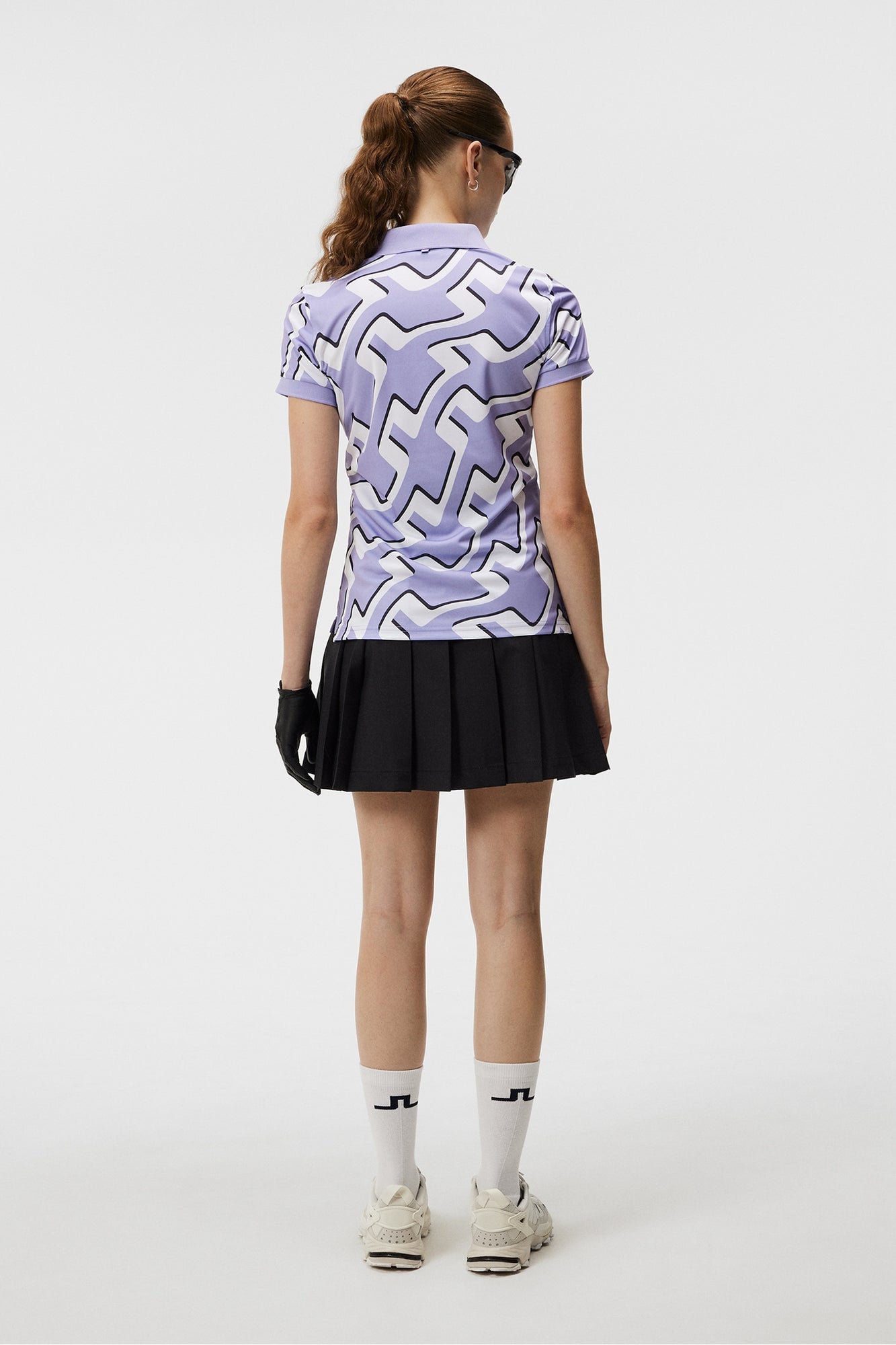 Women | Tour Tech Print Polo | Bridge Wave Sweet Lavender