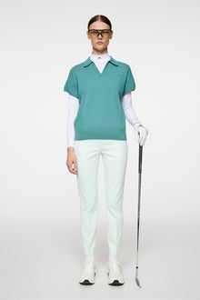 Women | Vita Knitted Polo Shirt | Teal