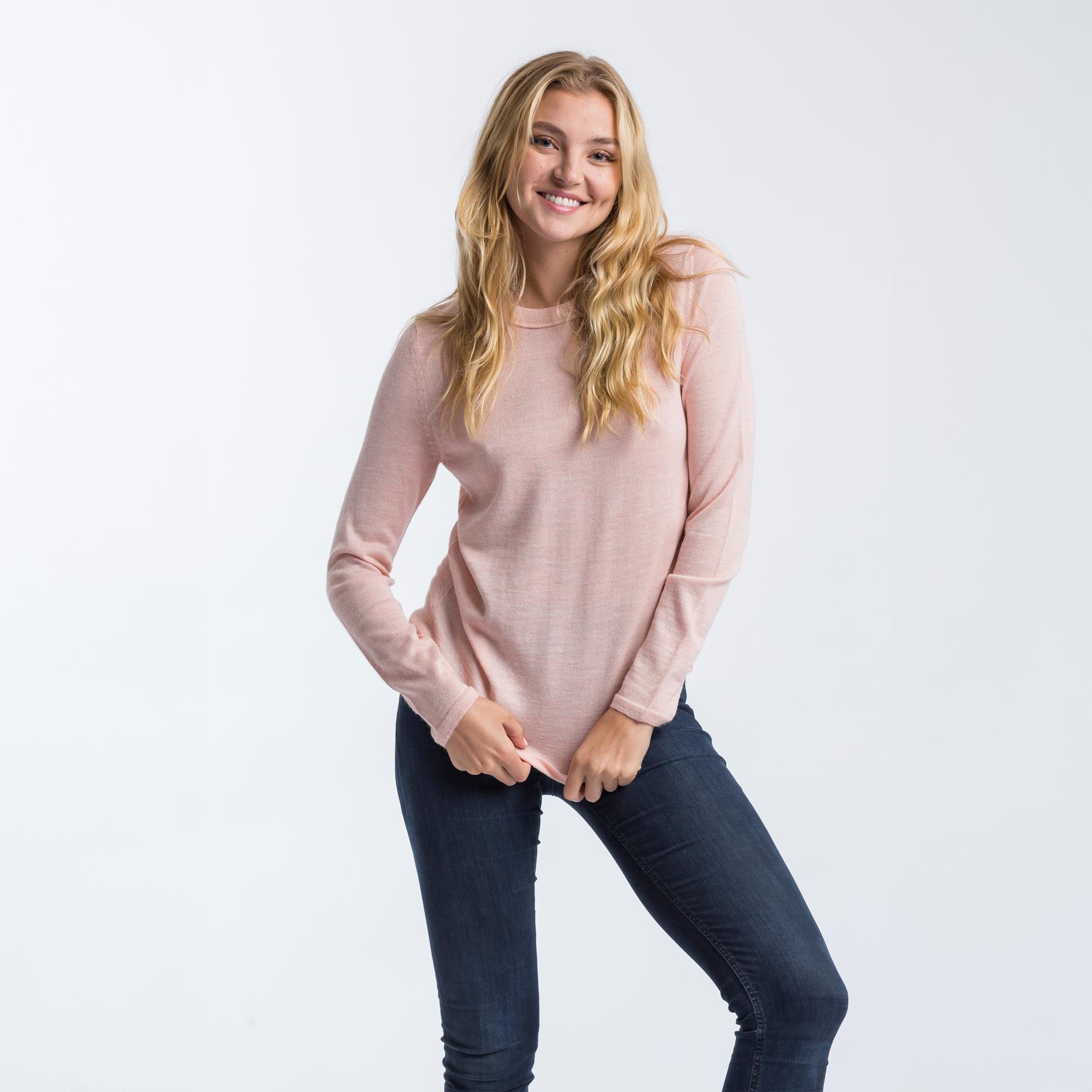 Crew Neck Sweater Light Pink | Light Pink