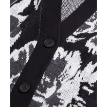 Wool-Blend Floral Cardigan | Women | Black x White