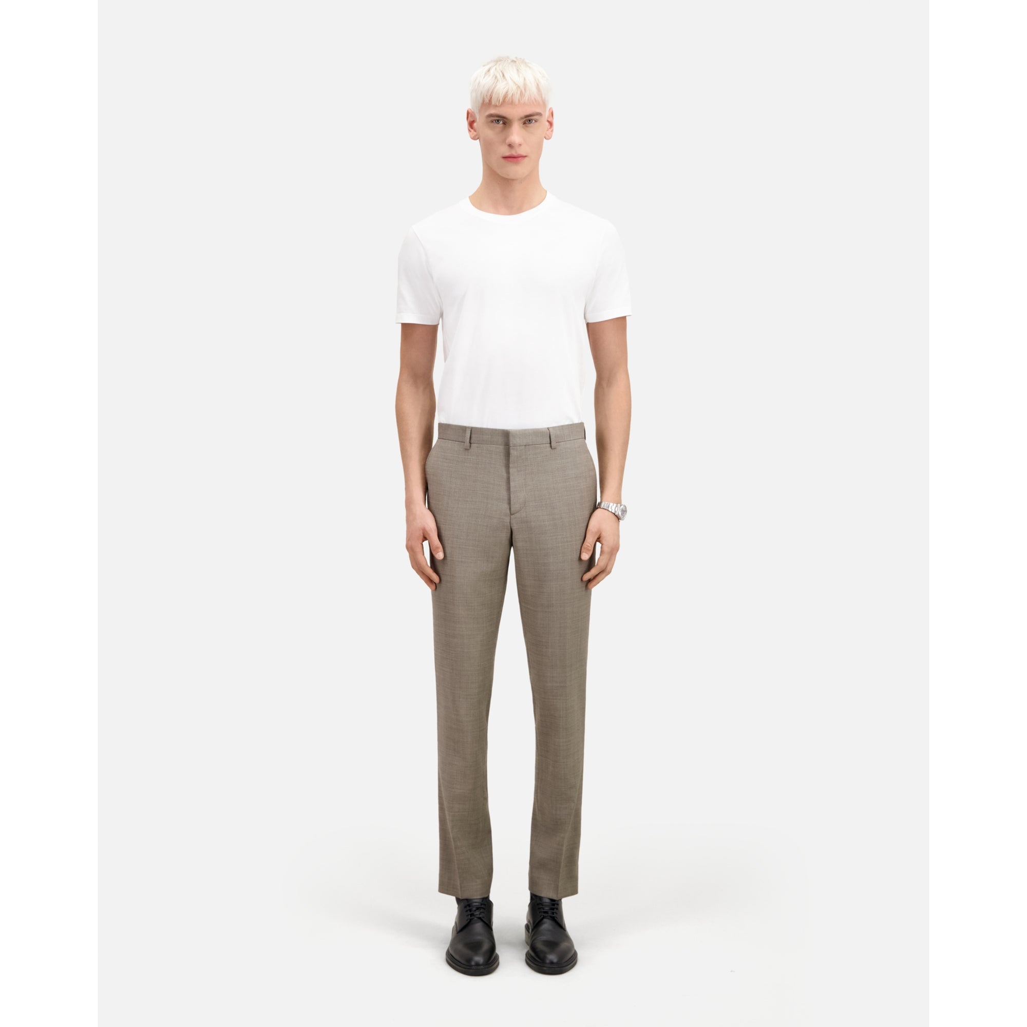 Wool Suit Trousers | Men | Beige